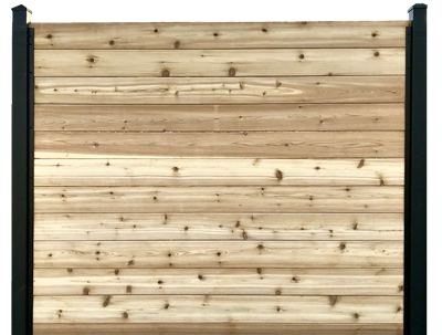 A light horizontal fence by a fencing supply company